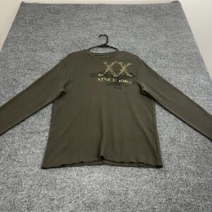 Urban Up T Shirt Mens XL Green Cotton Waffle Knit Graphic‎ Eagle Y2K Streetwear